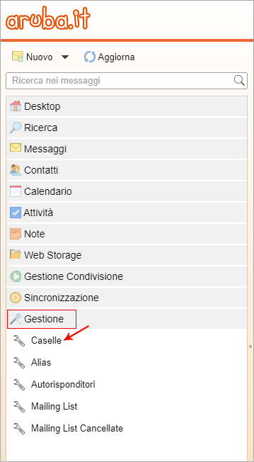 webmail classic mittenti bloccati guide hosting aruba it