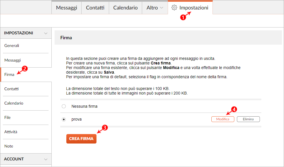 Webmail Smart Creare E Modificare Una Firma Guide Hosting Aruba It