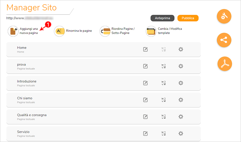 creazione di un link esterno con sitebuilder di aruba guide hosting aruba it